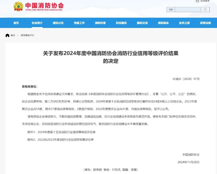 喜报 | 四川迪威消防再度评为消防行业AAA级信用企业